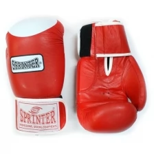 Перчатки бокс / боксерские перчатки/ тренировочные перчатки SPRINTER PUNCH-STAR. Размер-вес: 8 oz. Материал: натуральная кожа. Цвет: красный.